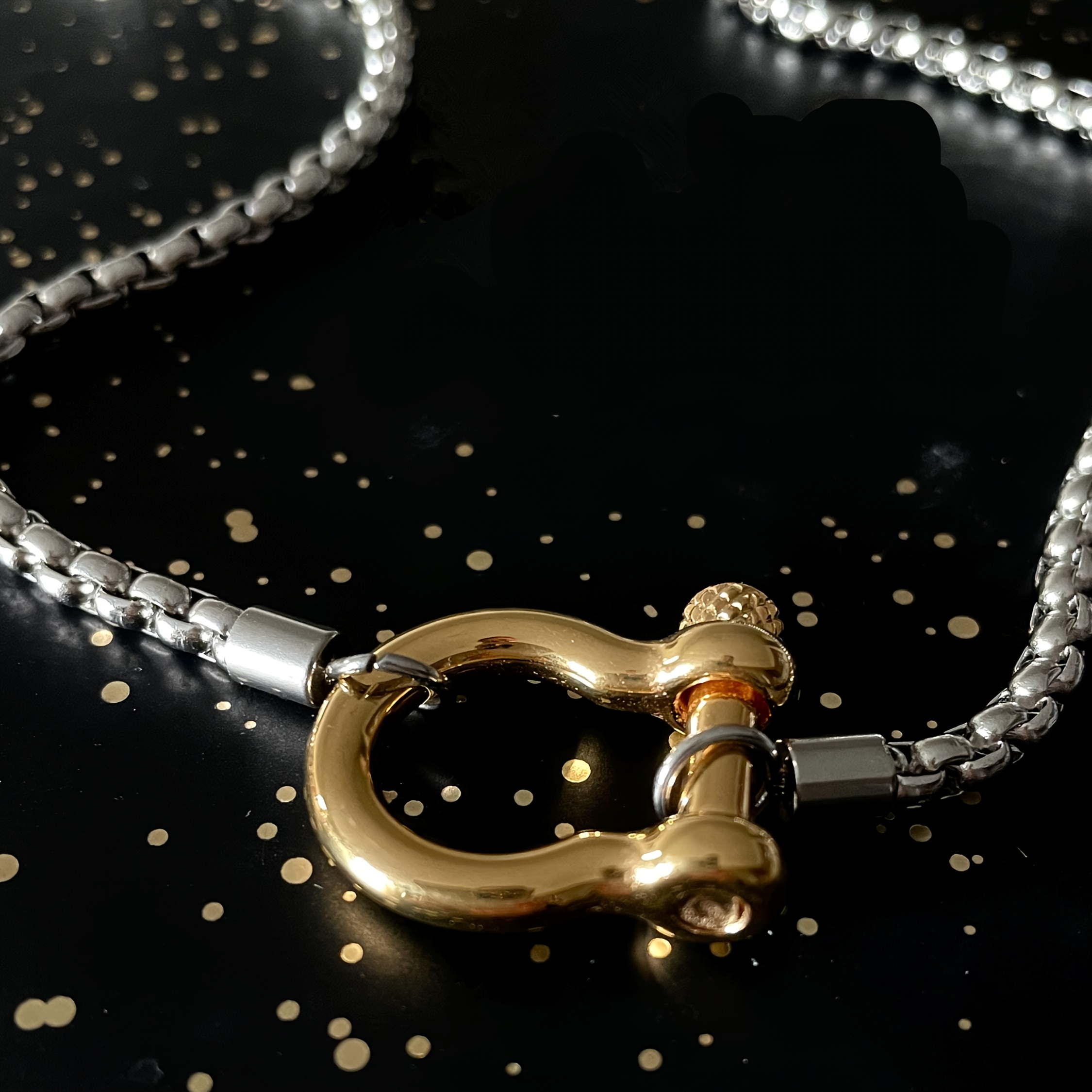 Hoof-Shaped Buckle Stainless Steel Mixed Necklace, Limited Edition